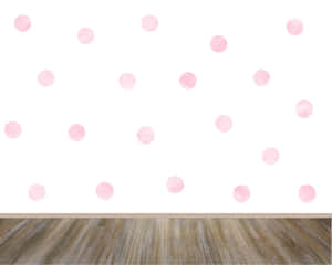 Pretty Pink And White Polka Dots Wallpaper