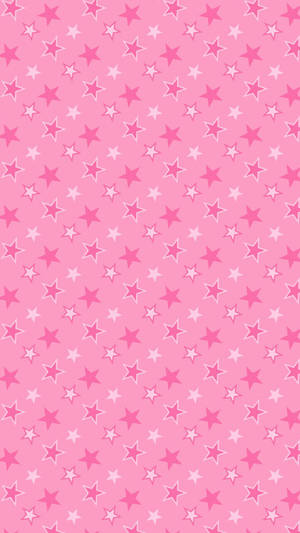 Pretty Pink Stars Lock Screen Wallpaper