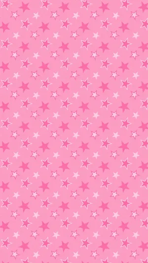 Pretty Pink Stars Lock Screen Wallpaper