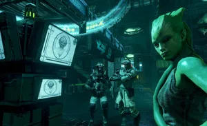Prey Alien And Soldiers Wallpaper