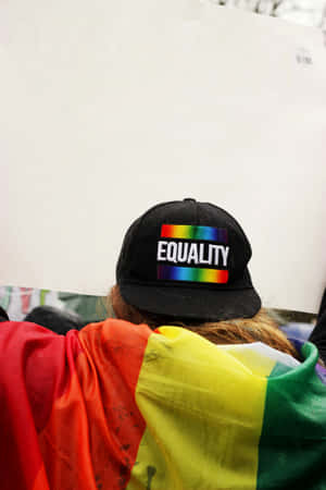 Pride Equality Capand Rainbow Flag Wallpaper