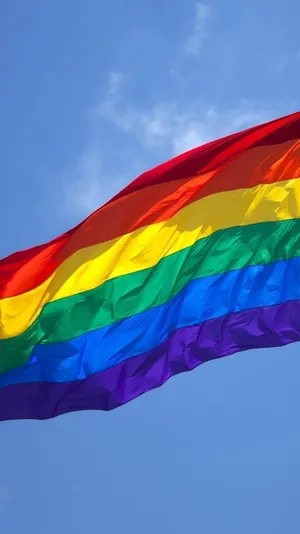Pride Flag And Blue Sky Wallpaper