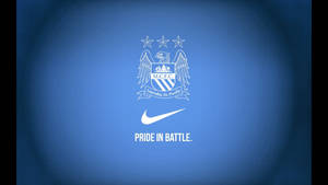 Pride In Battle Manchester City Logo Wallpaper