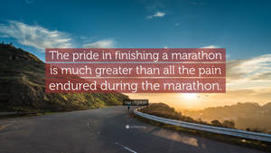 Pride In Finishing Marathon Wallpaper