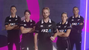 Pride Of Kiwis: The New Zealand Cricket Team In Action Wallpaper