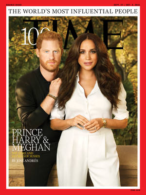 Prince Harry Meghan Time Cover Wallpaper