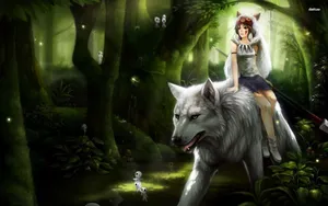 Princess Mononoke Enchanted Forest Wallpaper