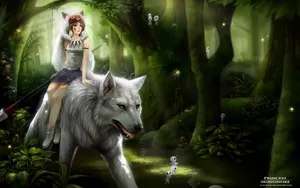 Princess Mononoke Moro Forest Wallpaper