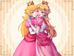 Princess Peach Looks Divine In Her Iconic Gown. Wallpaper