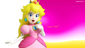 Princess Peach, The Heroic Ruler Of The Mushroom Kingdom Wallpaper