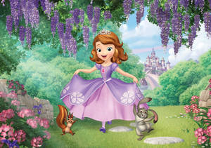 Princess Sofia With Whatnaught And Clover Wallpaper