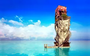 Private Island House Wallpaper