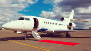 Private Jet With Carpet Wallpaper