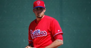 Professional Baseball Star, Zach Eflin, In Action. Wallpaper