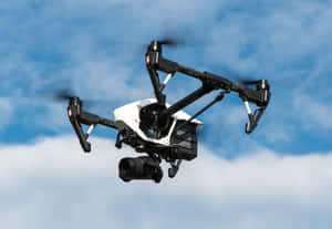 Professional Camera Drone In Flight Wallpaper