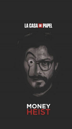 Professor Money Heist 4k Half Mask Face Wallpaper