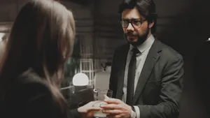 Professor Money Heist Caring Gesture Wallpaper