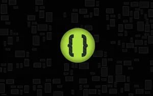 Programming Bracket Green Circle Wallpaper