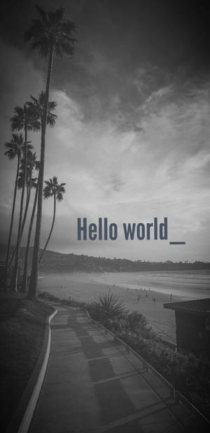 Programming Iphone Hello World On Road By Beach Wallpaper