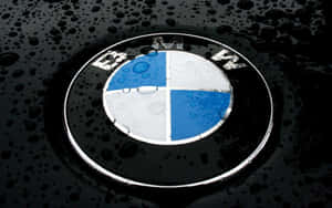 Prominent Bmw Logo On A Grey Background Wallpaper