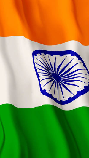 Proud Colors - The Wavy Indian Flag Wallpaper