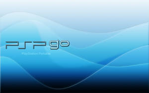 Psp Go Logo On Blue Waves Wallpaper