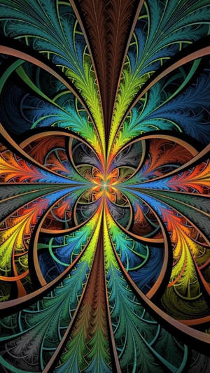 Psychedelic Iphone Art Deco Patterns Wallpaper