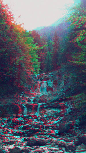 Psychedelic Iphone Rocky Rapids Wallpaper