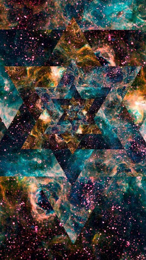 Psychedelic Iphone Space David Star Wallpaper