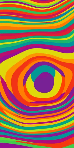 Psychedelic Rainbow Stripes Wallpaper