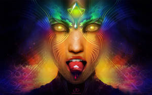 Psychedelic Woman Image Wallpaper