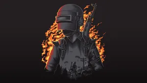 Pubg Black Burning Character Wallpaper