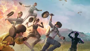 Pubg Team Attacking With Pan 1366x768 Wallpaper