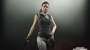 Pubg Thumbnail Leopard-masked Girl Wallpaper
