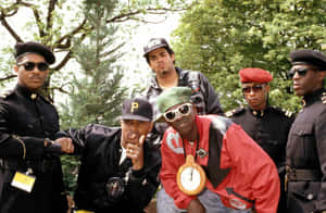 Public Enemy Group Portrait Outdoors Wallpaper