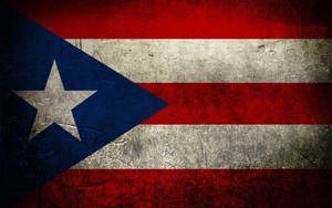 Puerto Rican Flag With Stains Wallpaper