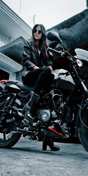 Pulsar 150 Biker Girl Wallpaper