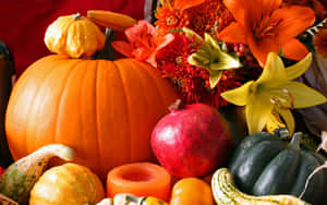 Pumpkin Fall Decor Wallpaper