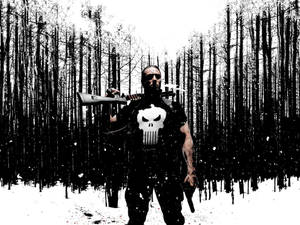Punisher In Snow Wallpaper