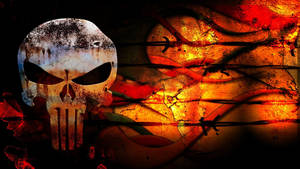 Punisher Skull On The Left Wallpaper