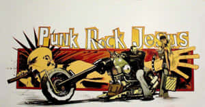 Punk Rock Jesus Chris Farley Graffiti Wallpaper