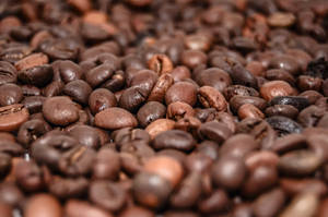 Pure Aroma Of Fresh Dark Roast Coffee Beans - Awakening All Your Senses Wallpaper