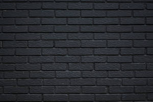 Pure Black Brick Wall Wallpaper