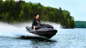 Pure Black Jet Ski Wallpaper