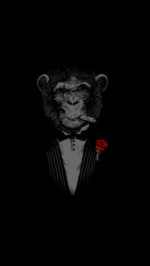 Pure Black Oled Monkey Wallpaper