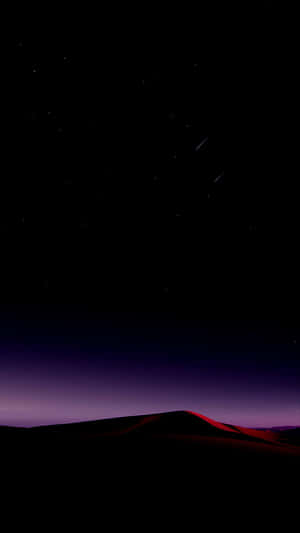Pure Black Oled Mountain Wallpaper