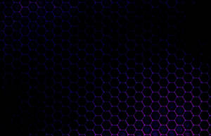 Pure Black With Honeycomb Pattern Wallpaper