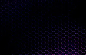 Pure Black With Honeycomb Pattern Wallpaper