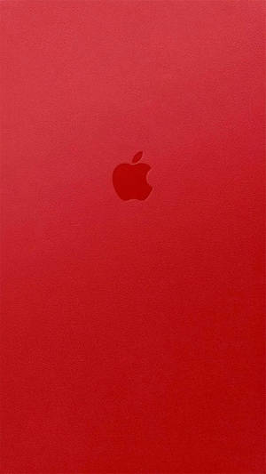 Pure Red Apple Logo Wallpaper