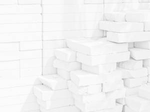 Pure White Bricks Wallpaper